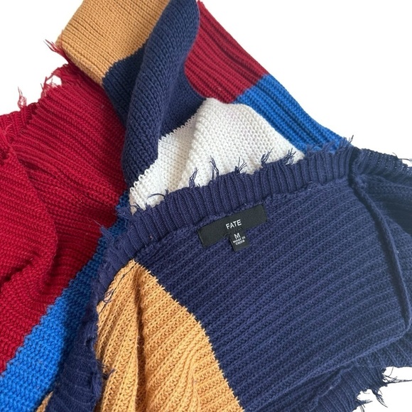 Fate College Ready Colorblock Fall Long Sleeve Sweater, Medium - Picture 11 of 14